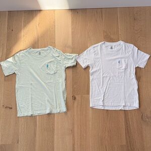 johnnie-O Kids' White and Light Green Tees